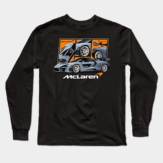 McLaren Senna Supercar Long Sleeve T-Shirt by T-JD